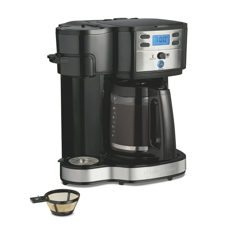 Hamilton Beach 49980a Single Serve Coffee Brewer And Full Pot Coffee - Black/Silver