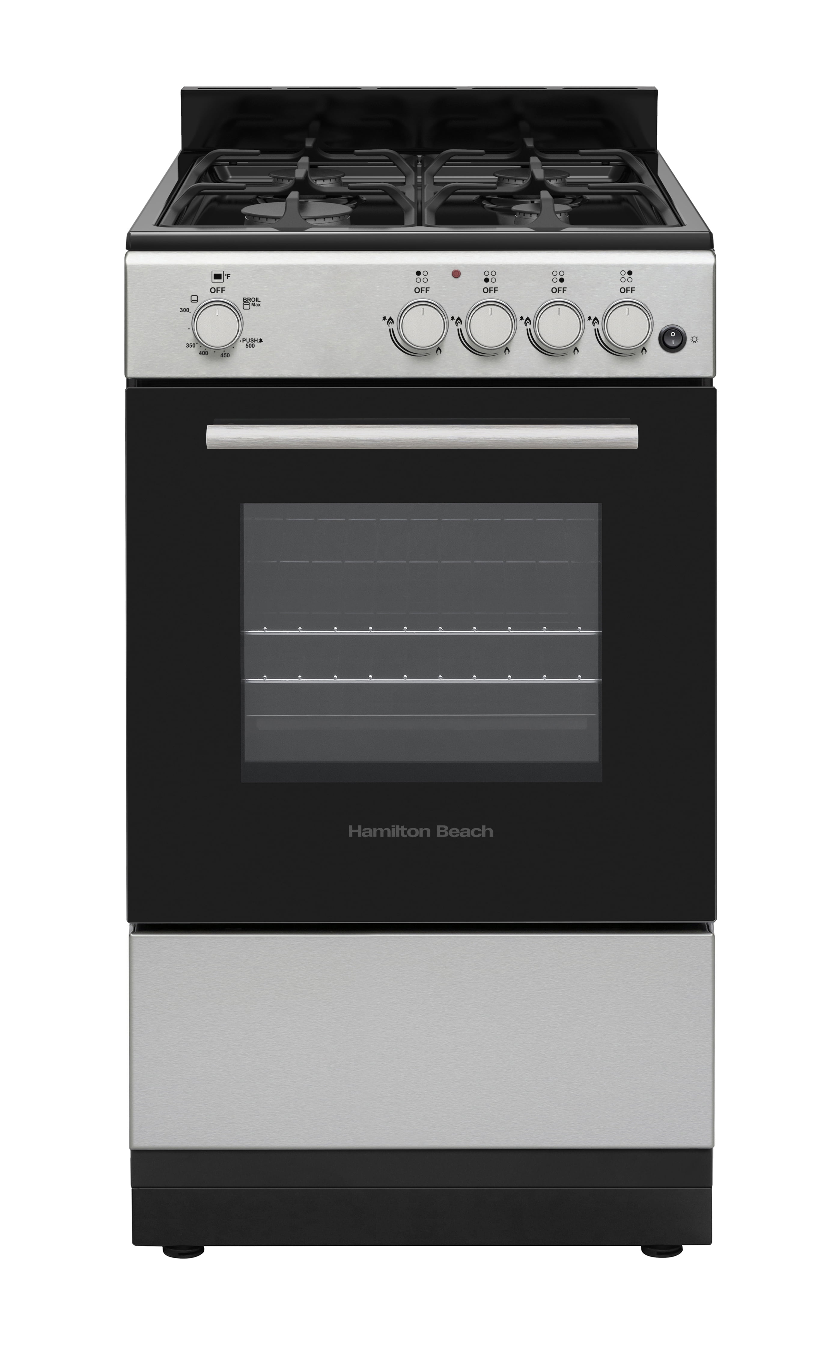 Hamilton Beach 20" Gas Range, Stainless Steel and Black