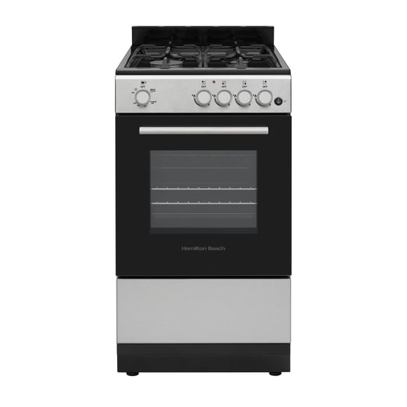 Hamilton Beach 20" Gas Range, Stainless Steel and Black
