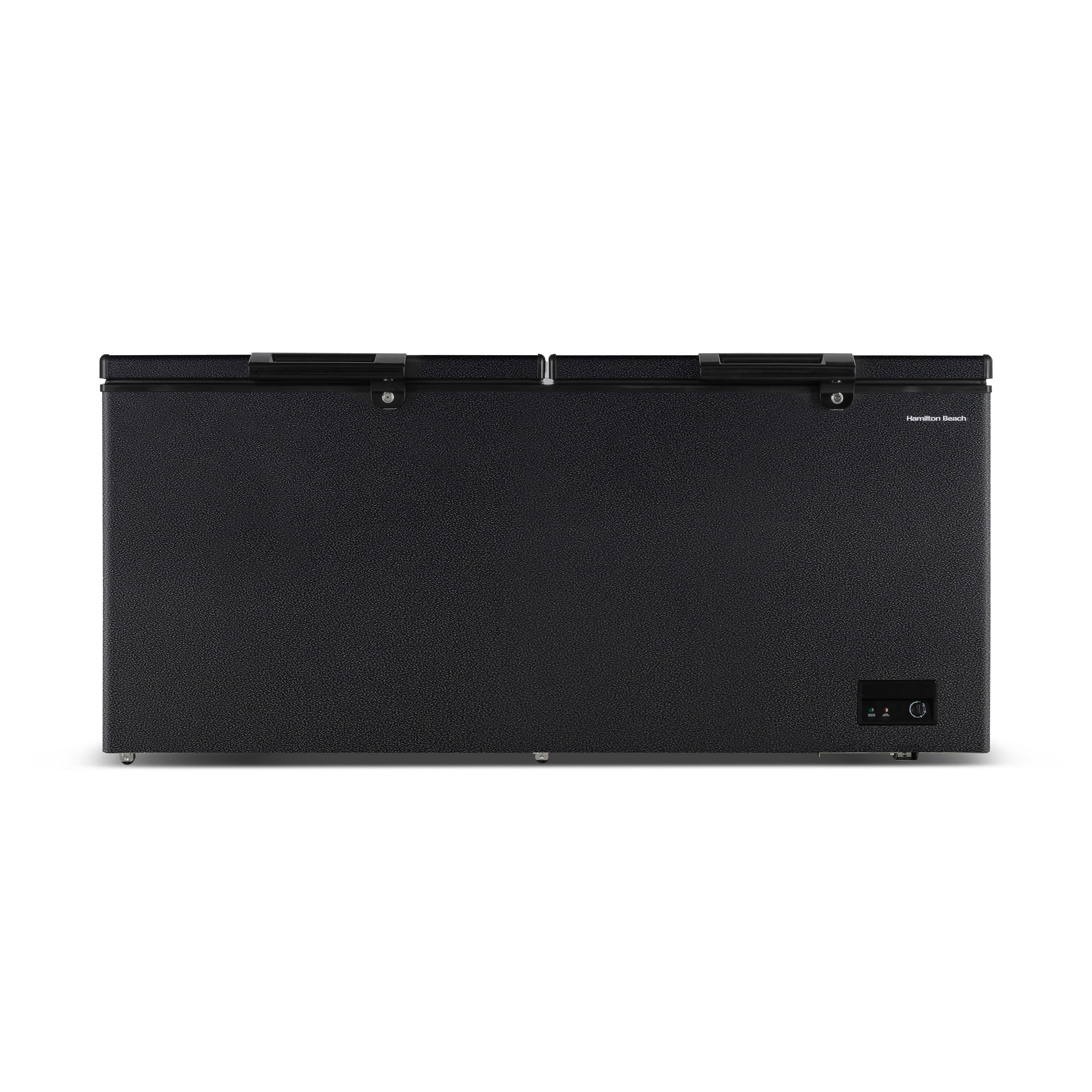 Hamilton Beach 21 Cu. ft. Chest Freezer in Black Granite Finish, Two-Door Garage Ready Deep Freezer, HBFRF2113