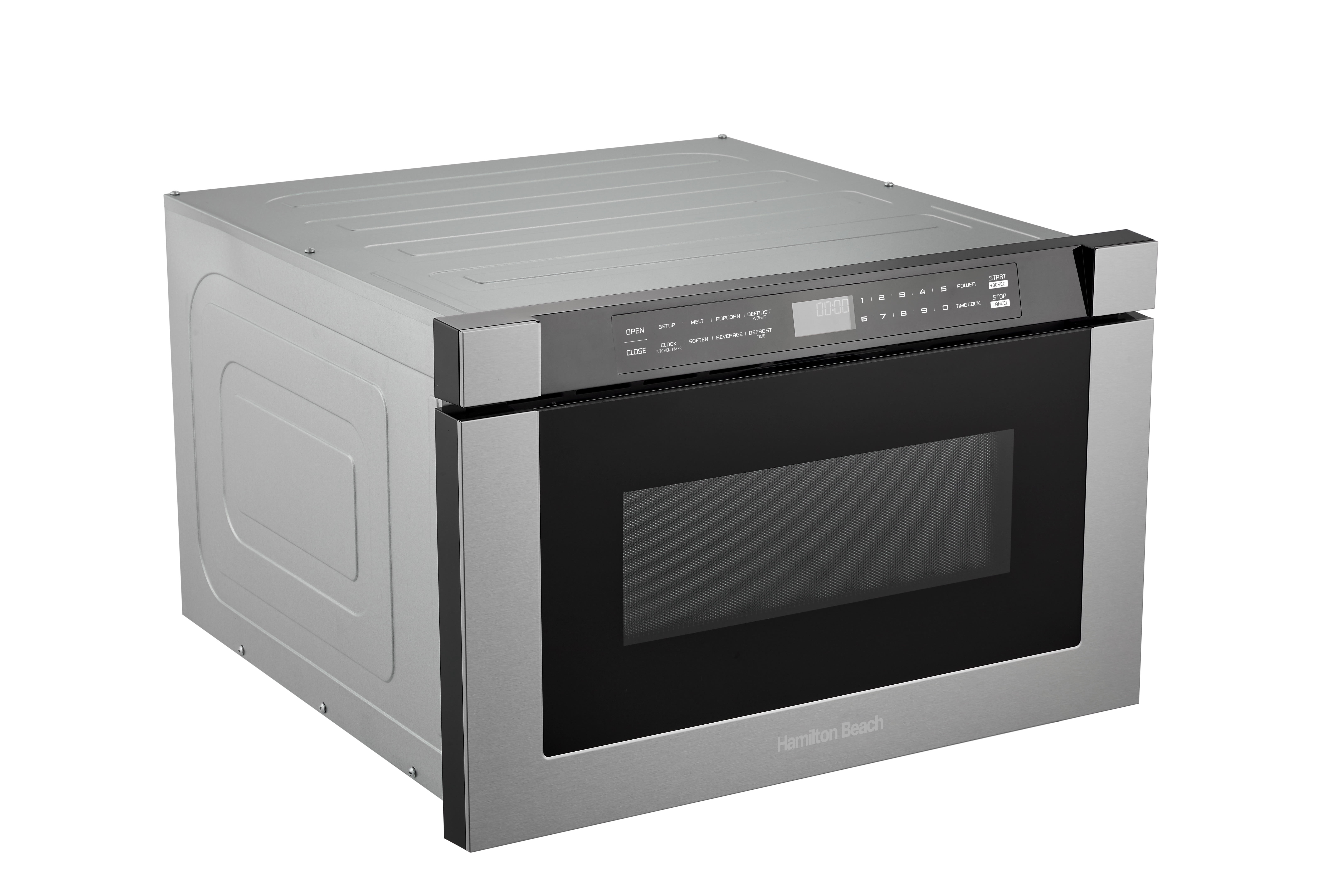 Hamilton Beach 24" 1.2 Cu. ft. Built-in Microwave Oven, 1000 Watts Electric Drawer Oven with Touchscreen Control, Stainless Steel