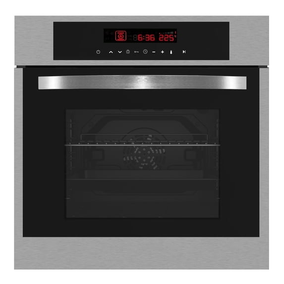Hamilton Beach 24” 3.0 Cu. ft. Built-in Electric Wall Oven, 2,200 Watts Oven with Rotisserie, 5 Cooking Functions, Stainless Steel
