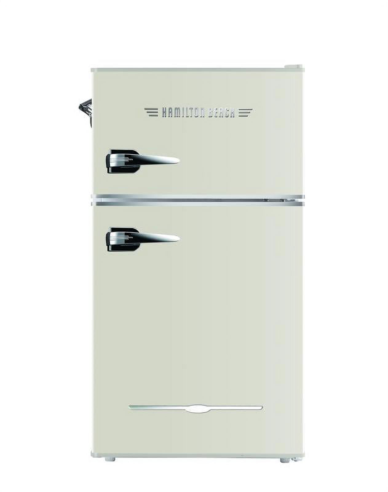 Hamilton Beach 3.1 Cu Ft 2 Door Retro Bar Refrigerator With Side Bottle