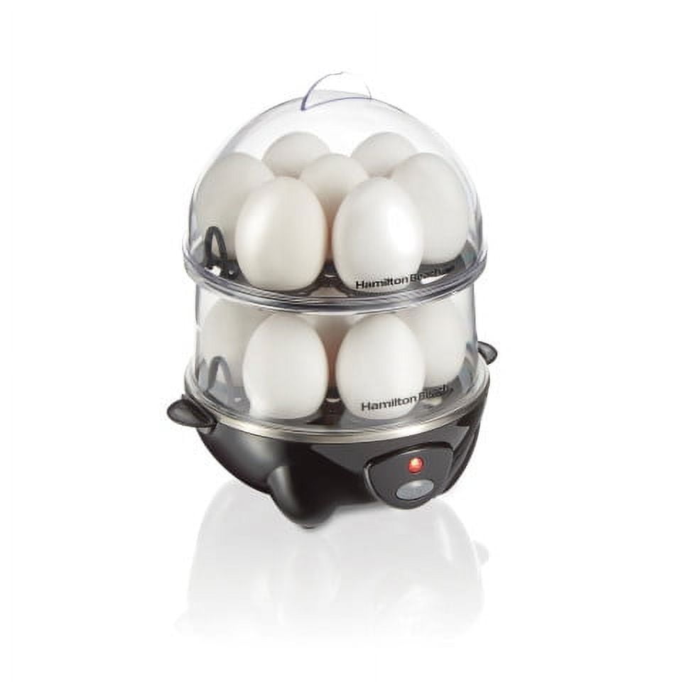 Hamilton Beach Black 14-Egg Electric Cooker and Steamer