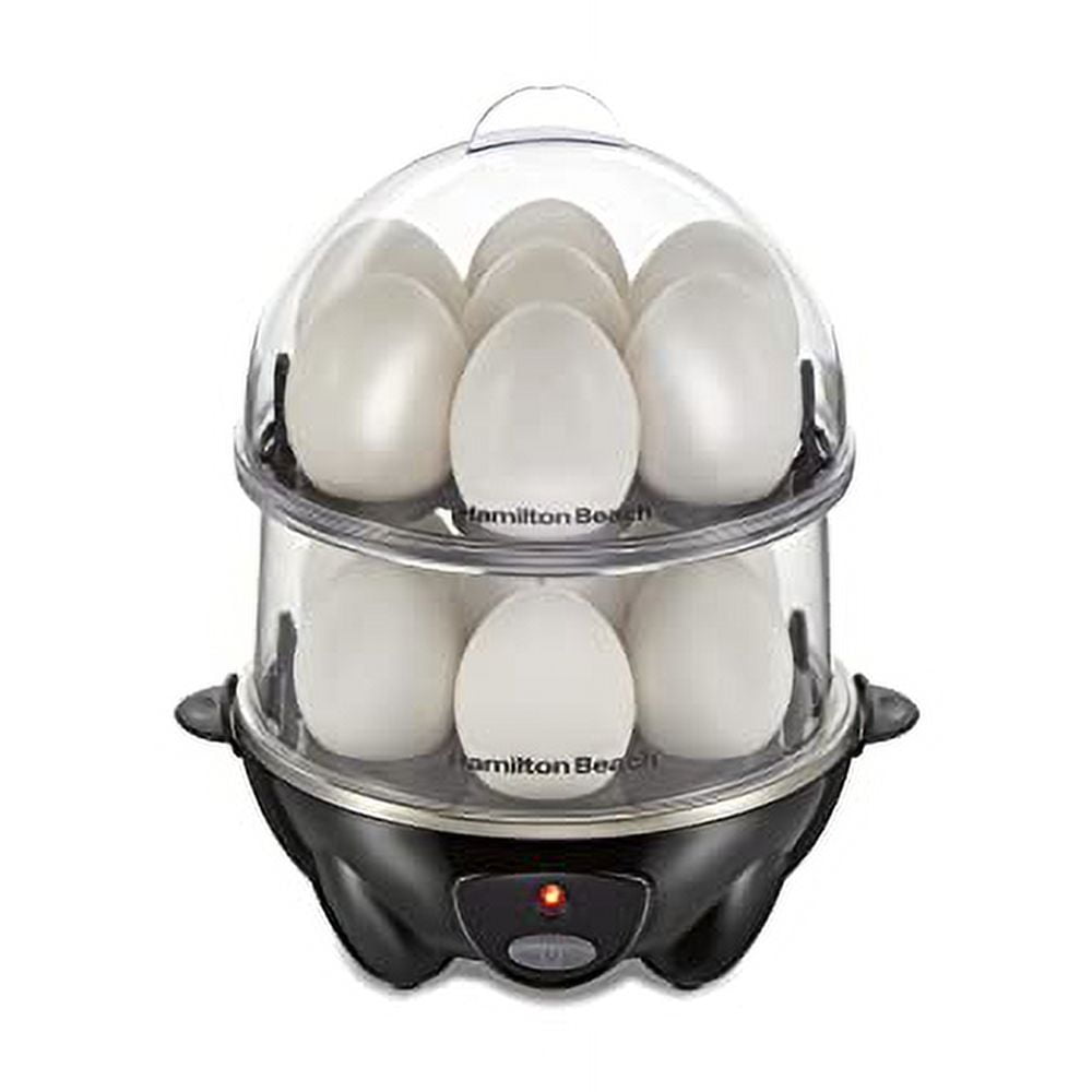 Hamilton Beach Black 14-Egg Electric Cooker and Steamer