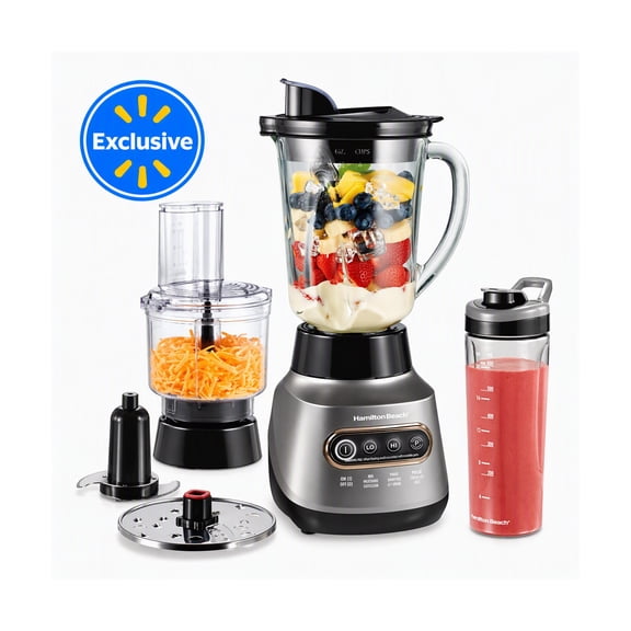 Representative product-family photo: Hamilton Beach 3-in-1 Electronic Kitchen System, Smoothie Blender. Pictured option and availability are unverified.