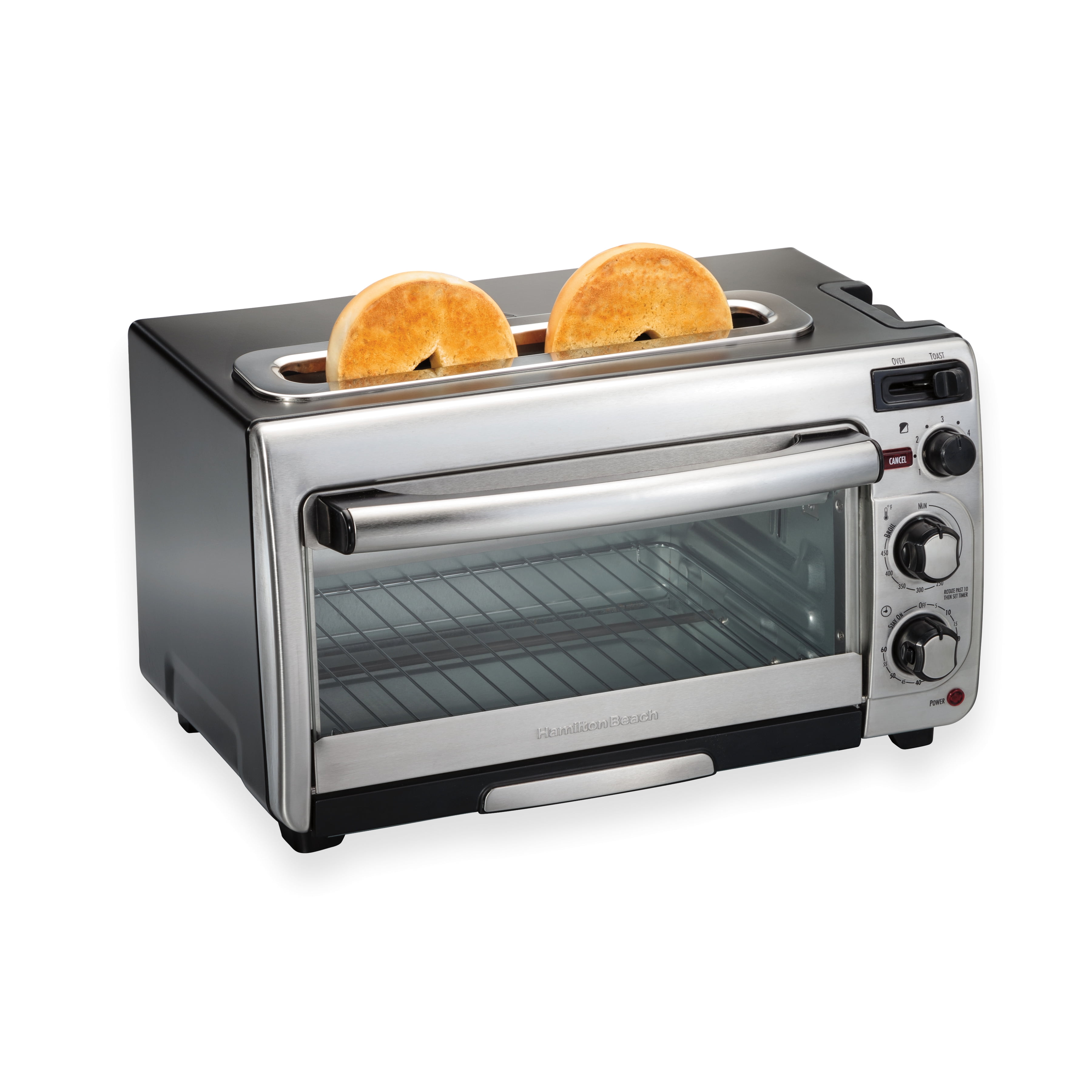 Hamilton Beach Countertop 2 in 1 Stainless Steel Oven Toaster Combo Walmart
