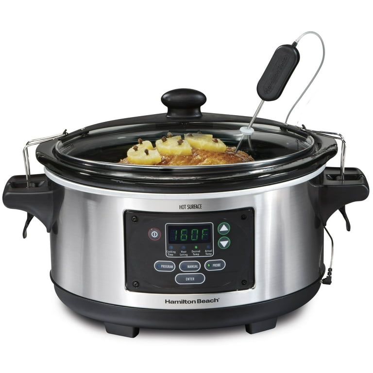 Set and Forget 6 Qt. Stainless Steel Programmable Slow Cooker with Temperature Probe Set and Forget 6 Qt. Stainless Steel Programmable Slow Cooker with Temperature Probe