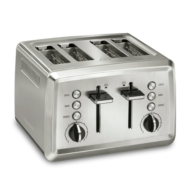 Hamilton Beach 4 Slice Toaster, Stainless Steel, with ExtraWide Slots