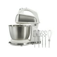 thumbnail image 1 of Hamilton Beach Classic Stand and Hand Mixer Combo for Kitchen, 4 Quart, 6 Speeds with Quick Burst, White, 1 of 8