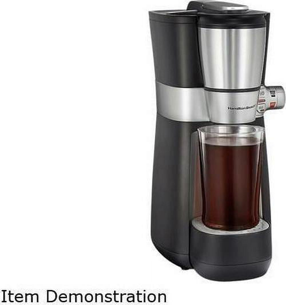Hamilton Beach 16 Oz Black Stainless Steel Cold Brew and Hot Coffee Maker