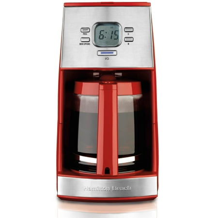 Hamilton Beach - Ensemble 12-Cup Coffee Maker - Red/Stainless-Steel