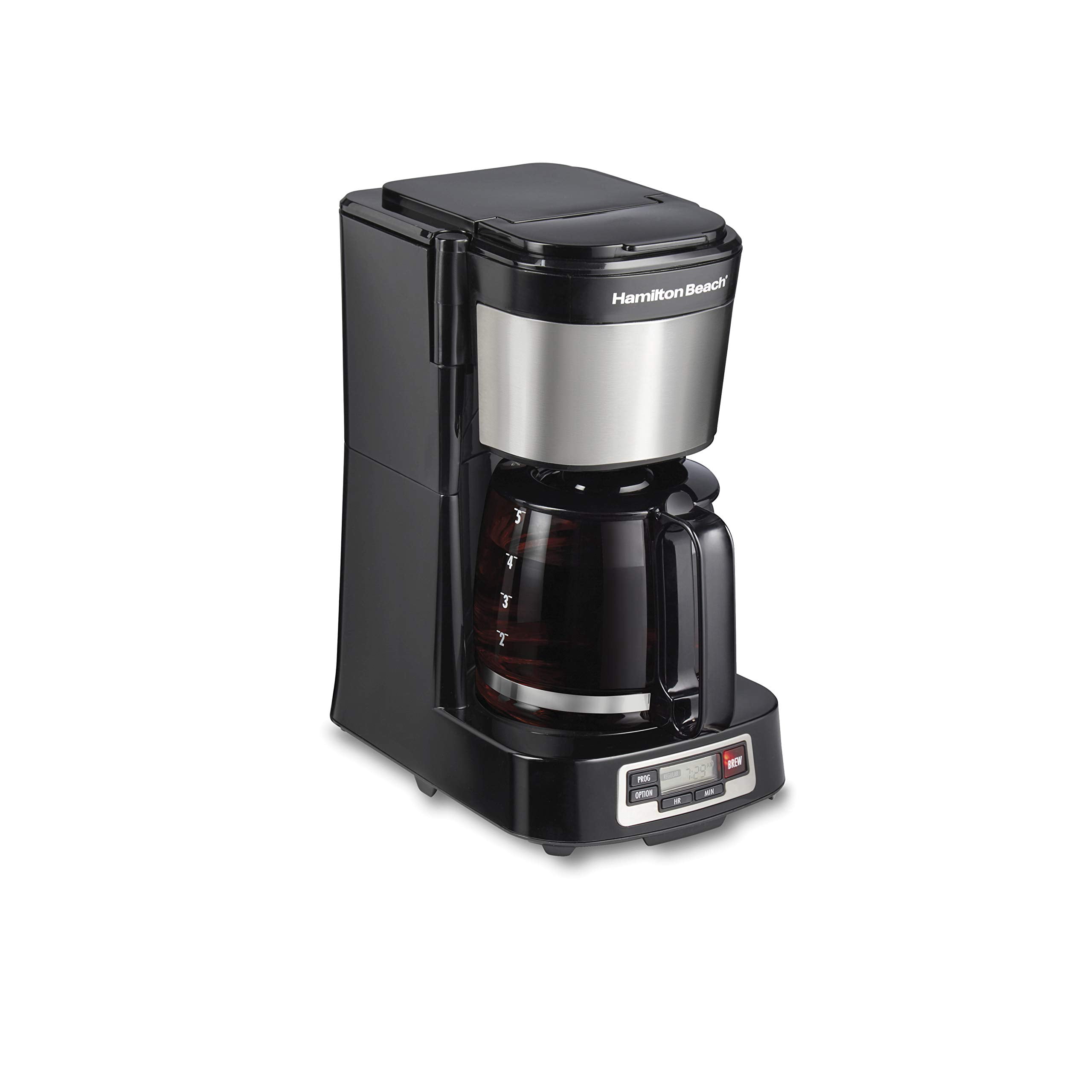 Hamilton Beach 5 Cup Drip Coffee Maker with Easy FrontFill Basket ...