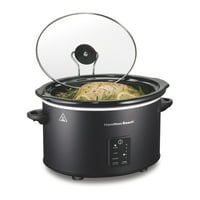Hamilton Beach 5 Qt Programmable Slow Cooker with Removable Pot (Black)