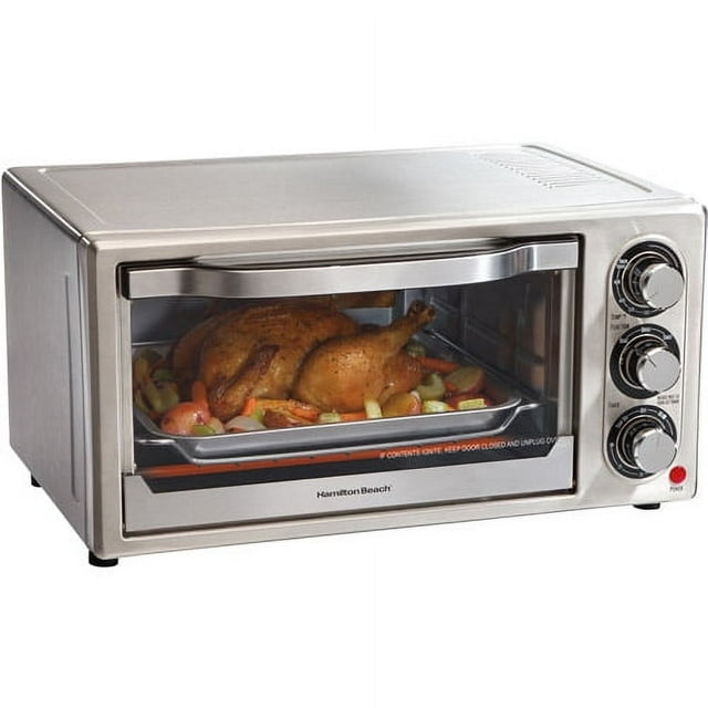 Hamilton Beach 6 Slice Toaster Oven, Stainless Steel, 31511