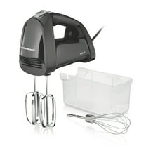 Hamilton Beach 6-Speed Electric Hand Mixer with QuickBurst, Bowl Rest, Storage Case & 3 Attachments, 250W, Black