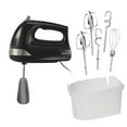 thumbnail image 1 of Hamilton Beach 6-Speed Electric Hand Mixer with Easy Clean Beaters, 7 Attachments & Case, Mixer for Kitchen, Black, 1 of 9