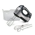 thumbnail interactive-video image 1 of Hamilton Beach 6-Speed Electric Hand Mixer, 5 Attachments & Case, Mixer for Kitchen, Stainless Steel & Black, 1 of 9