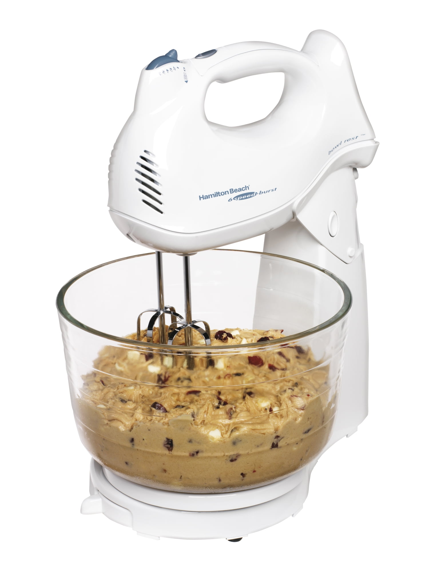 Hamilton Beach Power Deluxe 6-Speed Hand/Stand Mixer, 4-Qt Hamilton Beach Power Deluxe 6-Speed Hand/Stand Mixer, 4-Qt