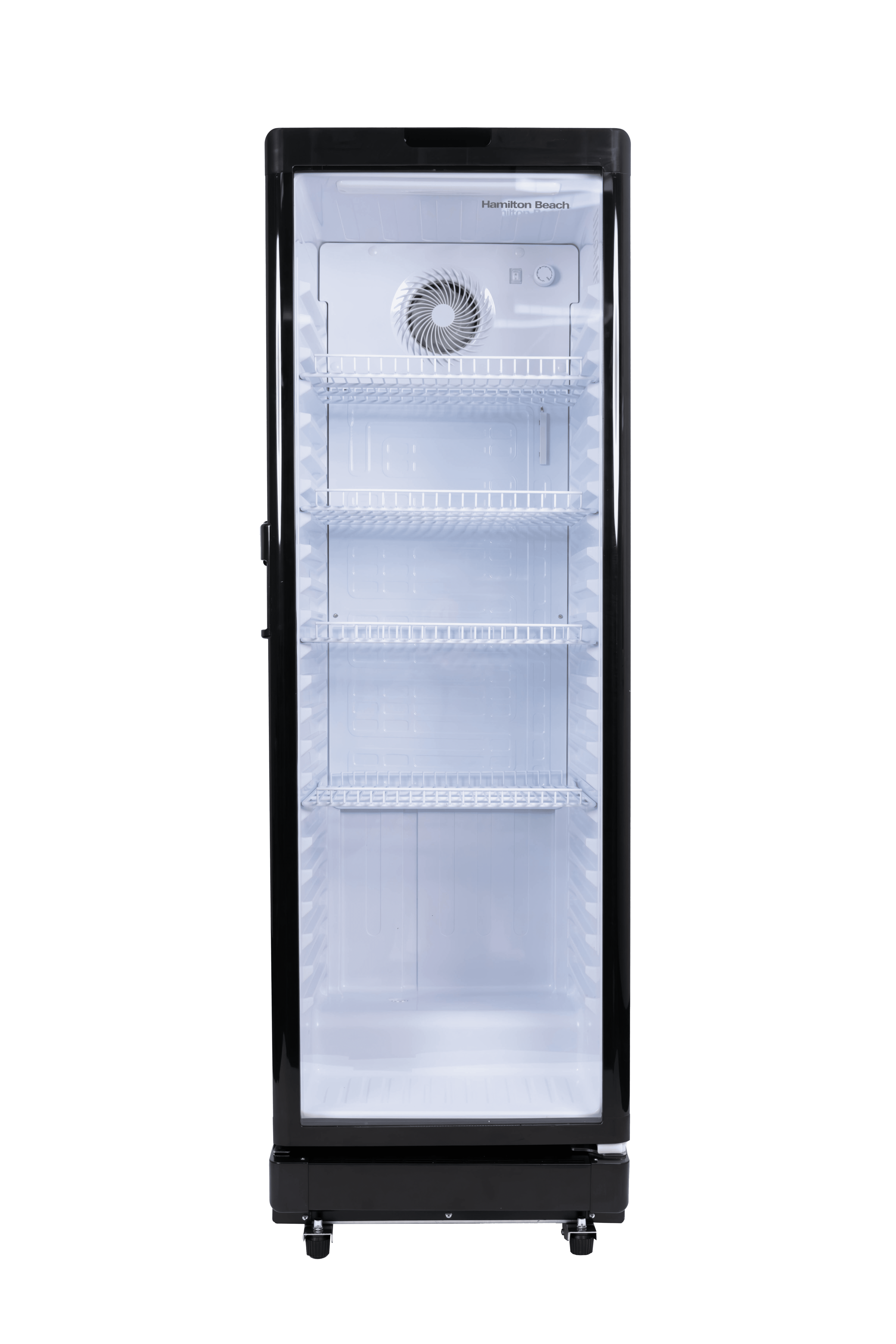 Hamilton Beach, 8.5 Cu.Ft. Commercial Glass Display Refrigerator, Black
