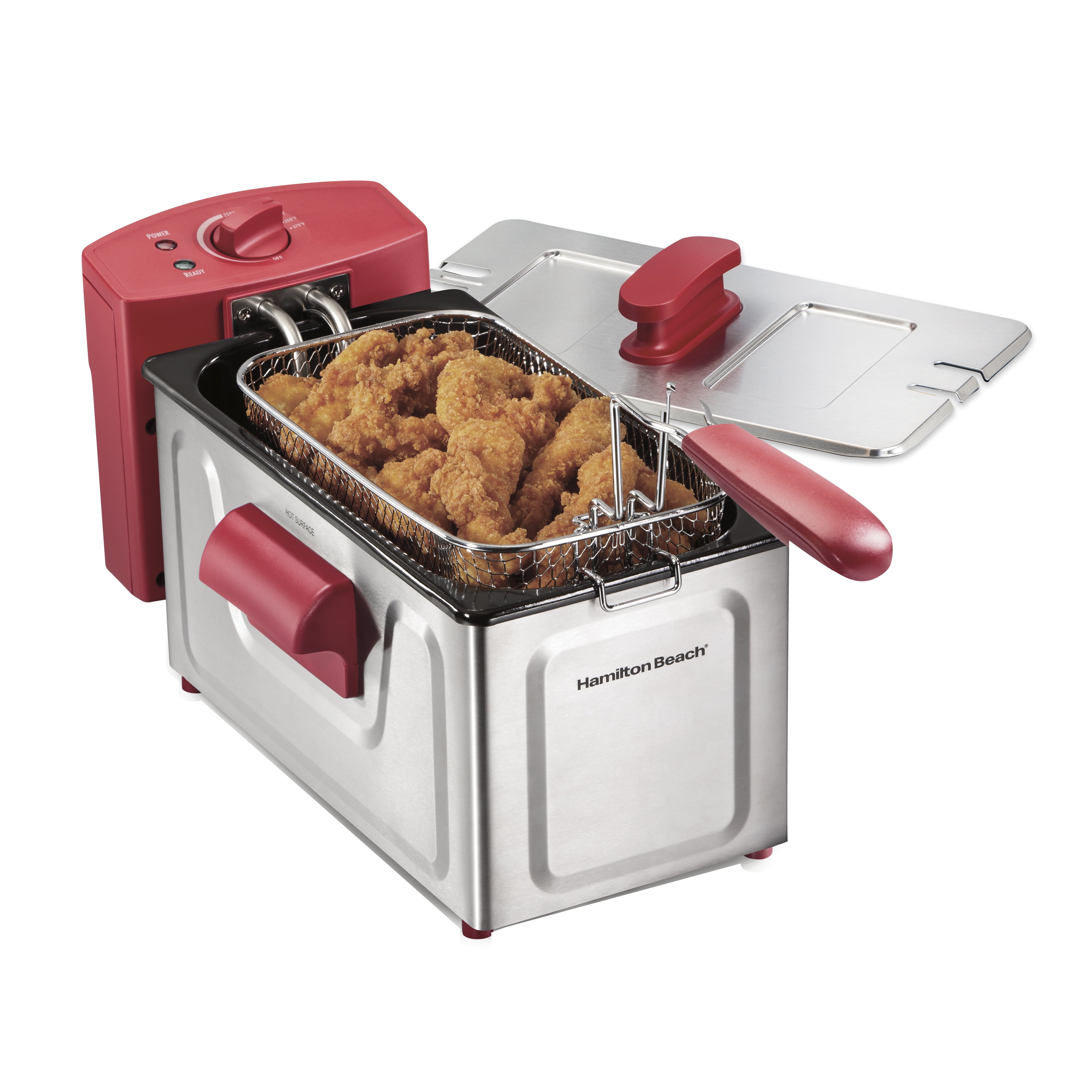 Hamilton Beach 8 Cup Deep Fryer, Family-size Food Capacity cooks up to 6  cups of Food, Black, 35335 