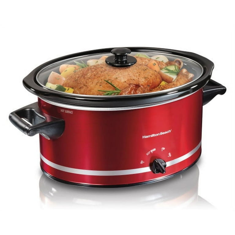 Hamilton Beach 8-Quart Stainless Steel Round Slow Cooker in the Slow Cookers  department at