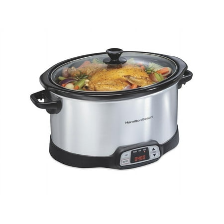 Hamilton Beach - 8-Quart Slow Cooker - Stainless Steel