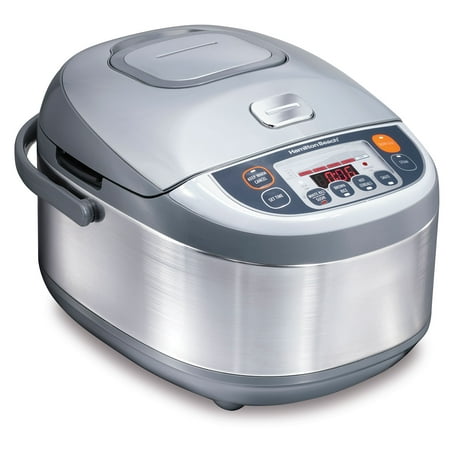 Hamilton Beach - Fuzzy Logic Multi-Function 16-Cup Rice Cooker - STAINLESS STEEL