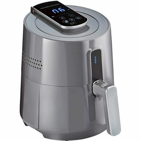 Hamilton Beach 3.7 Quart/3.5 Liter Digital Air Fryer, Gray, 35051