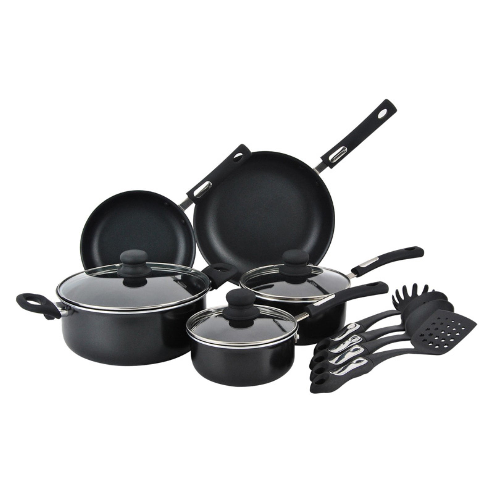 12 Piece Cookware Set, Cookware Set POTS and Pans, Kitchenware, Good  Quality, Affordable, Simple and Modern, Healthy, Black - AliExpress