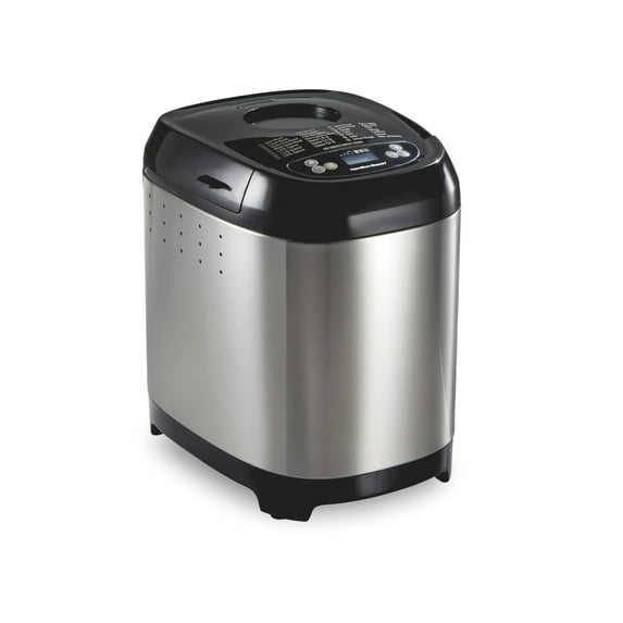 Hamilton Beach 2 lb Bread Maker Machine, Artisan Dough Bread Maker with 14 Settings, Black & Stainless Steel
