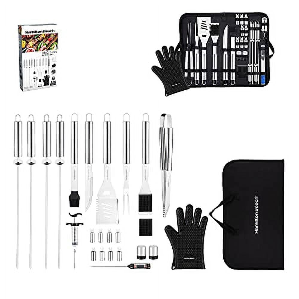 Hamilton Beach BBQ Grill Tool Set - 24pcs Stainless Steel Grilling ...