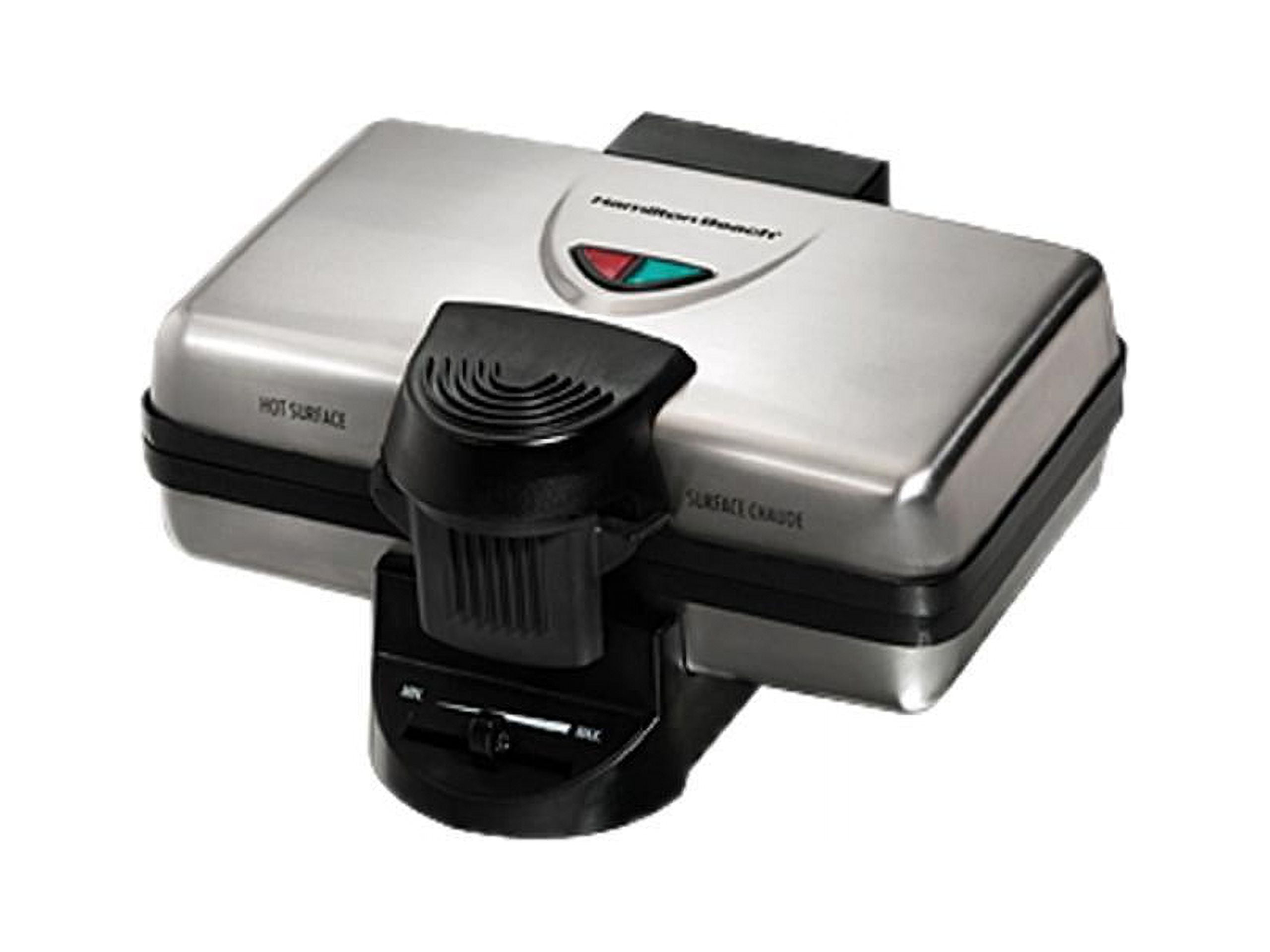 Hamilton Beach Belgian Mini Waffle Maker with Shade Control, Non-Stick Grids, Stainless Steel, 26009 - Walmart.com