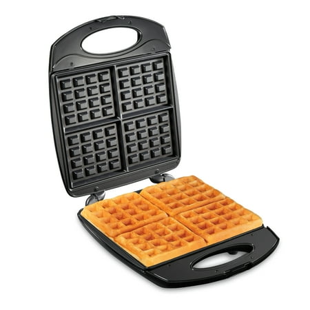 Hamilton Beach - 4-Waffle Belgian-Style Waffle Baker - Stainless Steel
