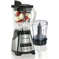 thumbnail image 1 of Hamilton Beach Power Elite Blender with 40oz Glass Jar and 3-Cup Vegetable Chopper, 12 Functions for Puree, Ice Crush, Shakes and Smoothies, Black and Stainless Steel (58149), 1 of 5