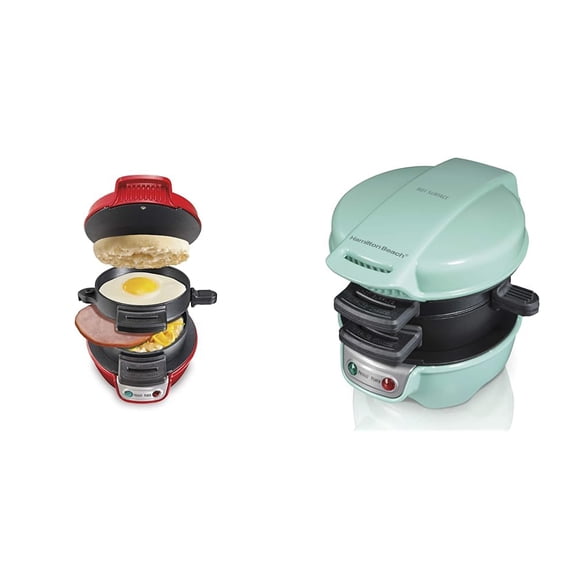 Hamilton Beach Breakfast Sandwich Maker with Egg Cooker Ring & Breakfast Sandwich Maker with Egg Cooker Ring
