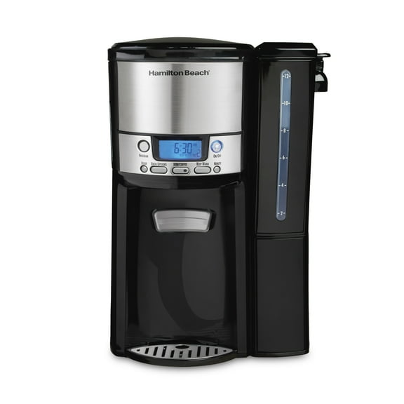Hamilton Beach 12-Cup Programmable Drip Coffee Maker Machine, Dispensing Coffee Pot, Cafetera, Black