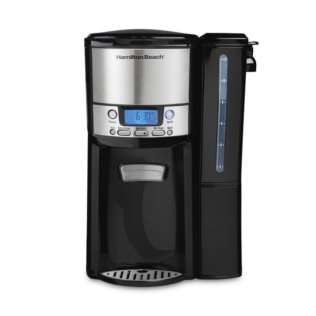 Hamilton Beach 12-Cup Programmable Drip Coffee Maker Machine, Dispensing Coffee Pot, Cafetera, Black
