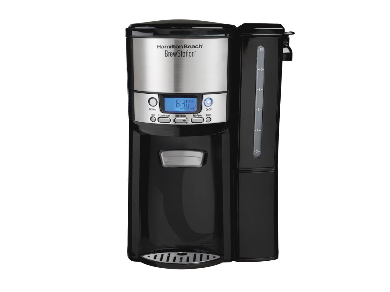 Hamilton Beach BrewStation 12 Cup Coffee Maker with Internal Heating, Black