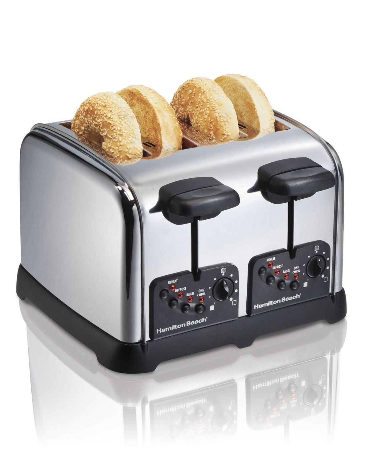 Hamilton Beach Classic Chrome 4 Slice Toaster, Model 24790