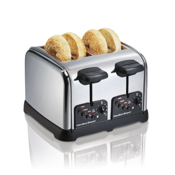 Hamilton Beach Classic Chrome 4 Slice Toaster, Model 24790