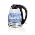 thumbnail interactive-video image 1 of Hamilton Beach Compact Glass Electric Kettle, Tea & Water Kettle, 1L, Stainless Steel & Black Accents, 1 of 9