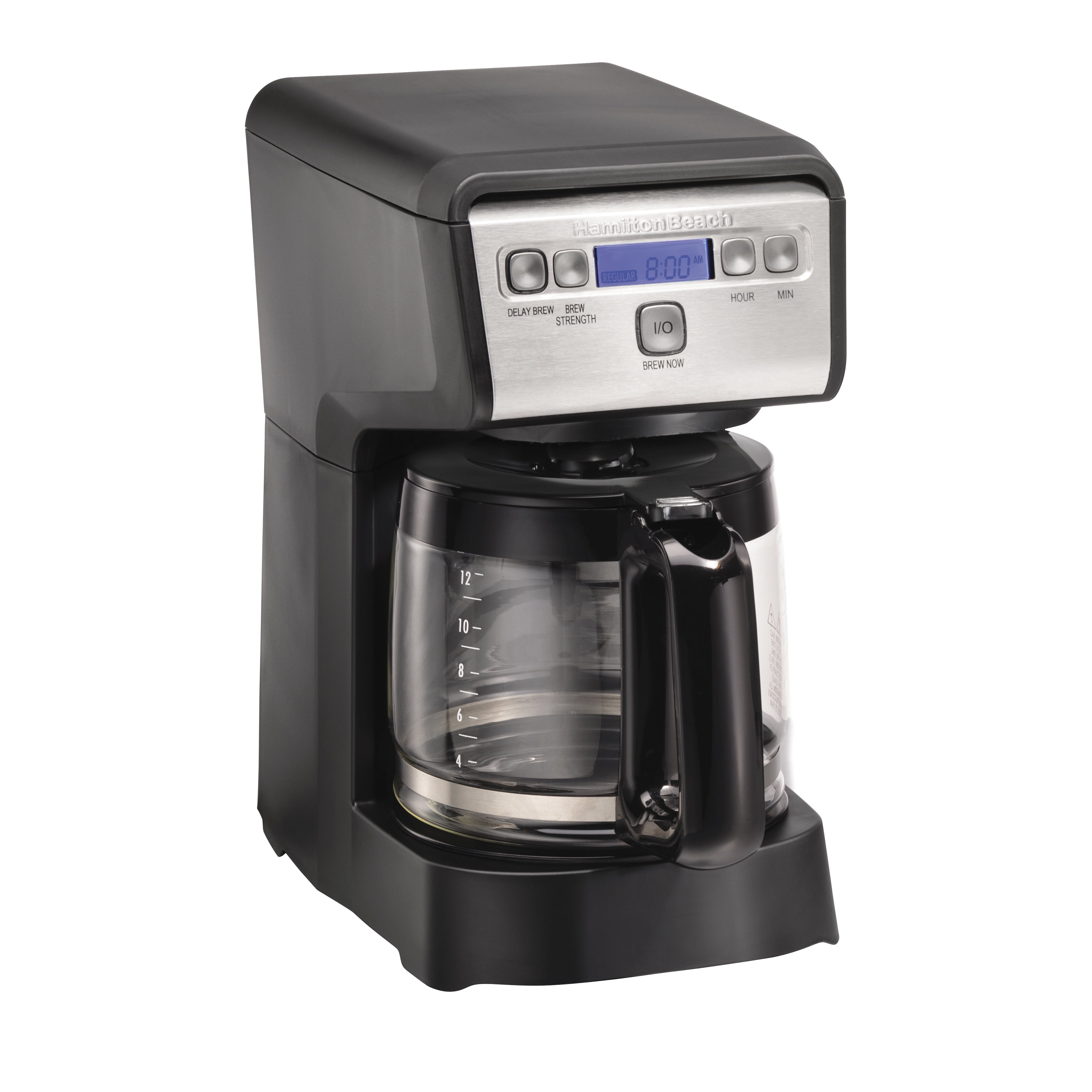 Hamilton Beach 12-Cup Black Stainless Steel Residential Drip Coffee Maker  in the Coffee Makers department at
