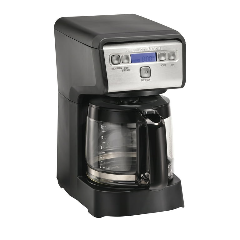 Hamilton Beach 12-Cup Black and Stainless Steel 2-Way Programmable Drip Coffee  Maker 49980R - The Home Depot