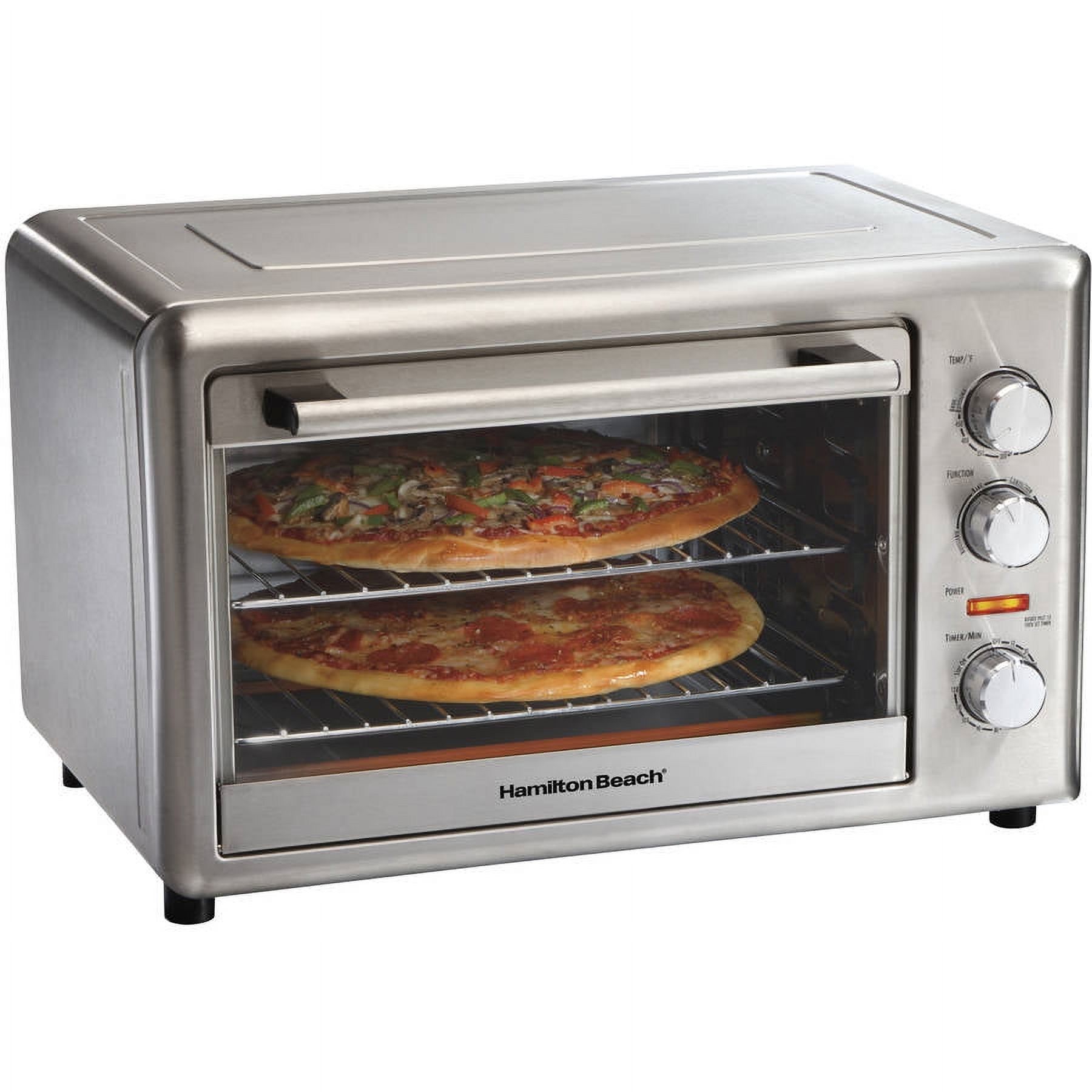 Hamilton Beach Countertop Oven with Convection and Rotisserie, Baking, Broil, Extra Large Capacity, Stainless Steel, 31103 - image 1 of 6