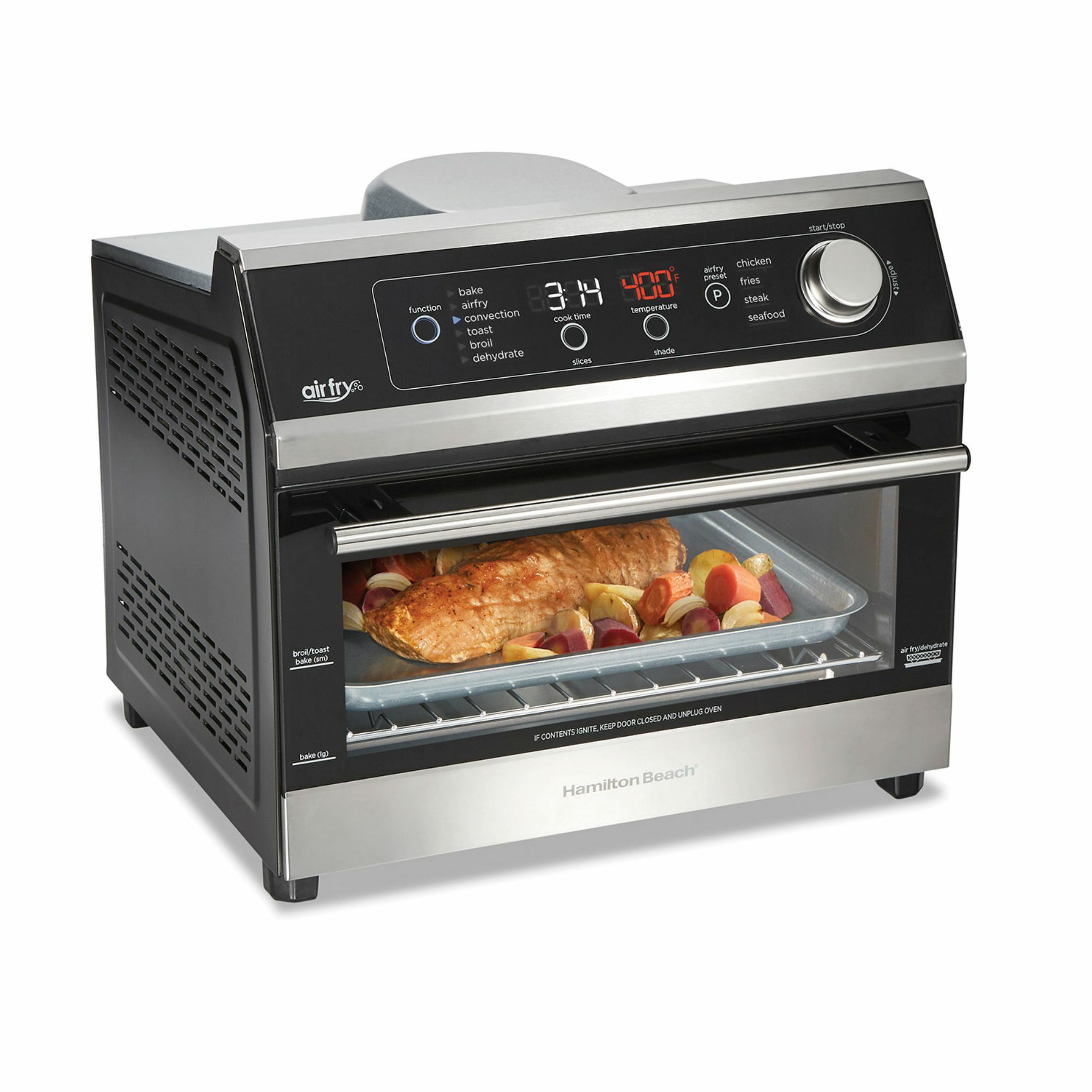 Hamilton Beach Digital Air Fryer Toaster Oven 6 Slice Capacity - Black, Stainless Steel - image 1 of 2