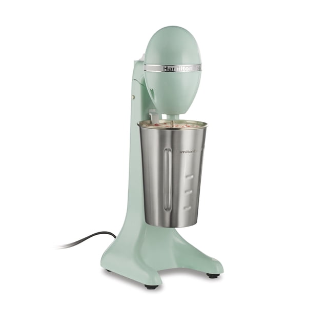Hamilton Beach DrinkMaster Drink Mixer, Milkshake Maker & Milk Frother with Steel Cup, 28 oz, Mint