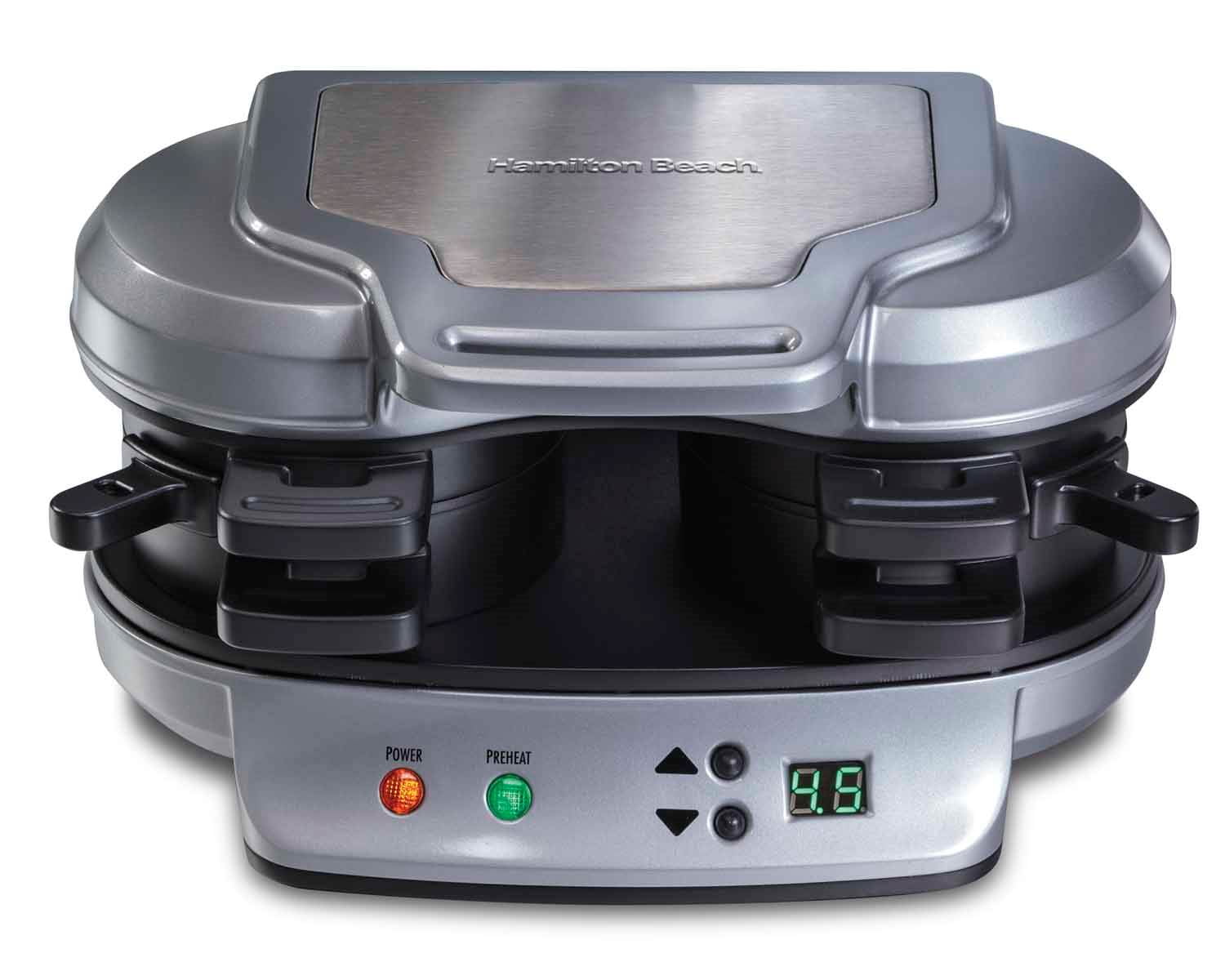 Hamilton Beach Dual Breakfast Sandwich Maker with Timer, 2 Sandwich