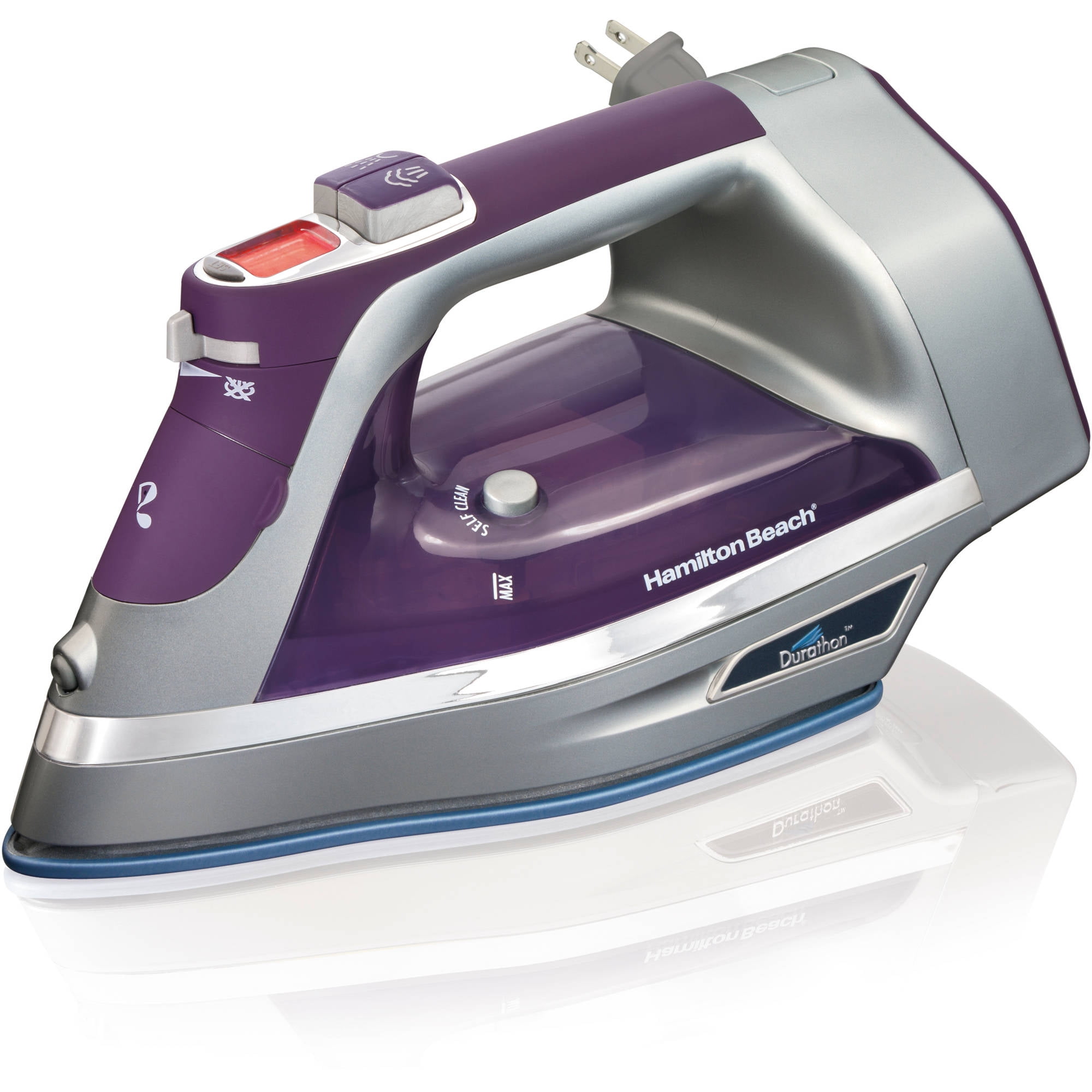 Hamilton Beach Durathon Digital Retractable Cord Iron, Silver, Model 19902F