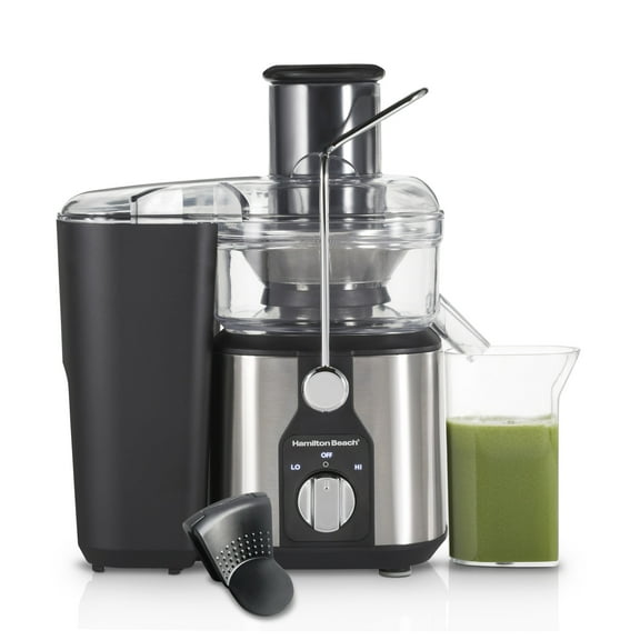 Hamilton Beach Easy Clean Juicer, Juice Extractor, Easy Sweep Cleaning Tool, Big Mouth Chute, 800 W